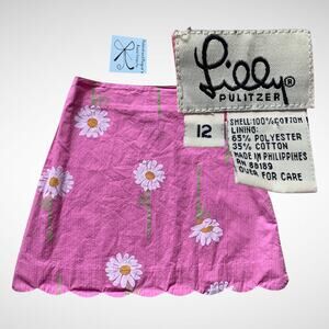 Lilly Pulitzer Daisy Scalloped-Edged Skirt Kids Sz 12